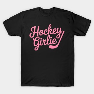 Hockey Girlie! Pink Girly T-Shirt